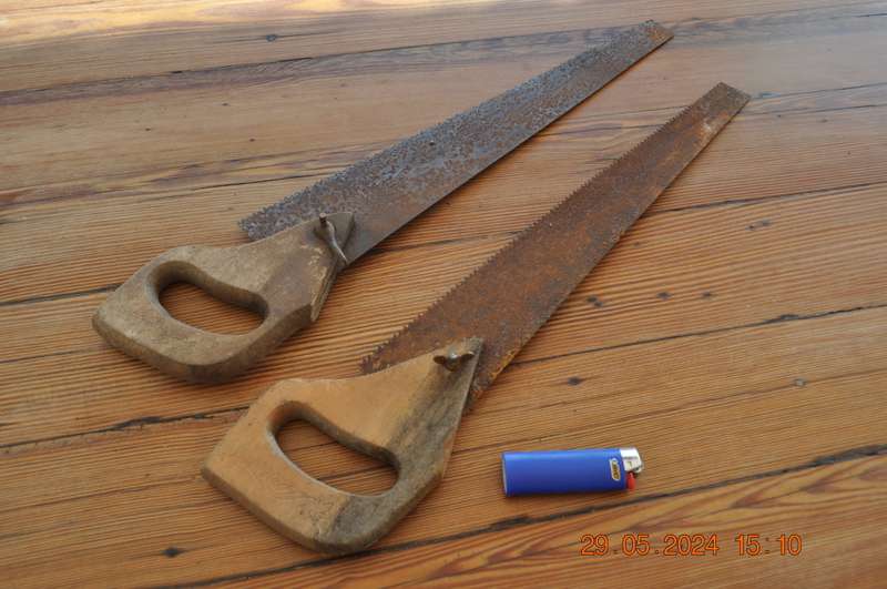 Vintage Hand Saws Rusted
