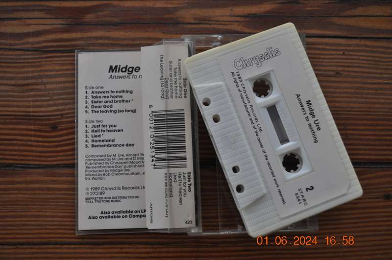 Midge Ure - Answers To Nothing (Cassette)