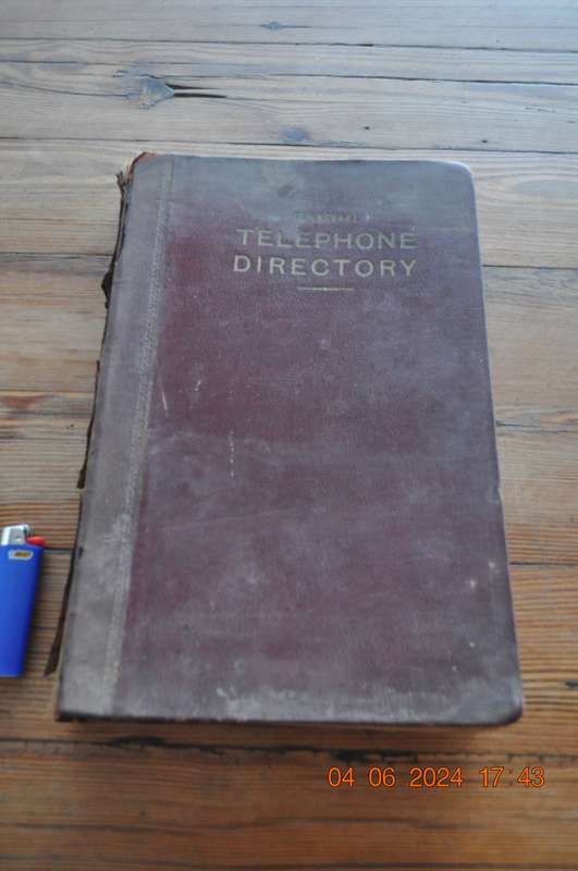 Vintage 1948 Transvaal Telephone Directory