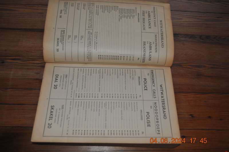 Vintage 1948 Transvaal Telephone Directory