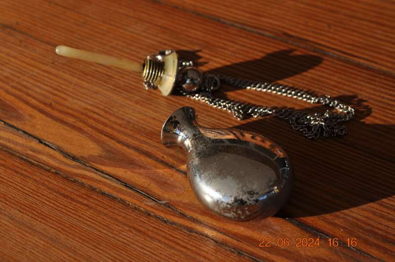 Vintage Perfume Bottle Necklace Plated