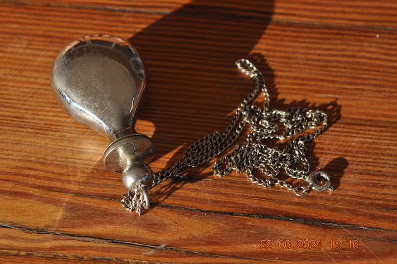 Vintage Perfume Bottle Necklace Plated