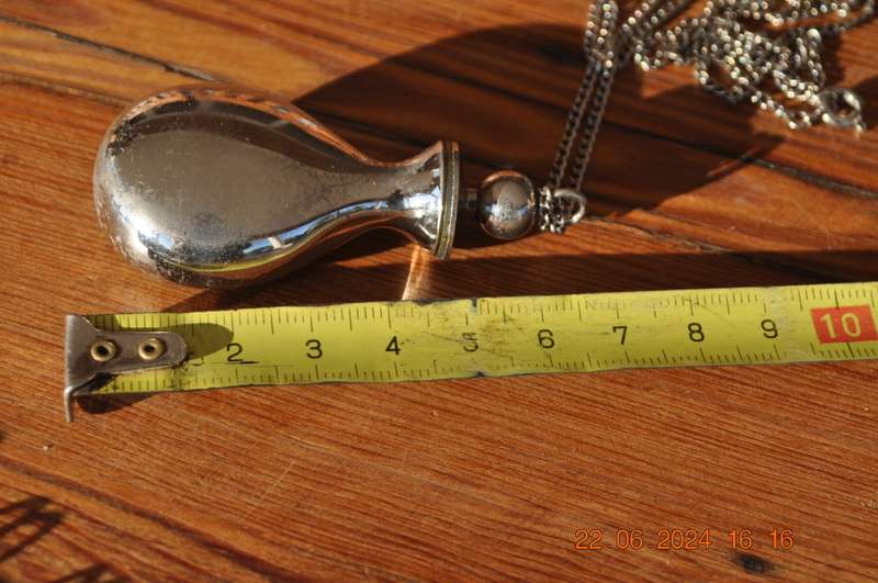 Vintage Perfume Bottle Necklace Plated