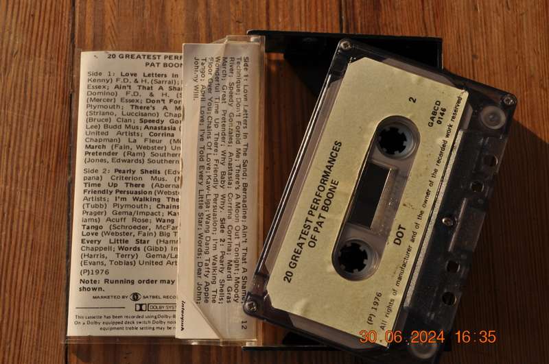 Pat Boone - 20 Greatest Performances (Cassette)