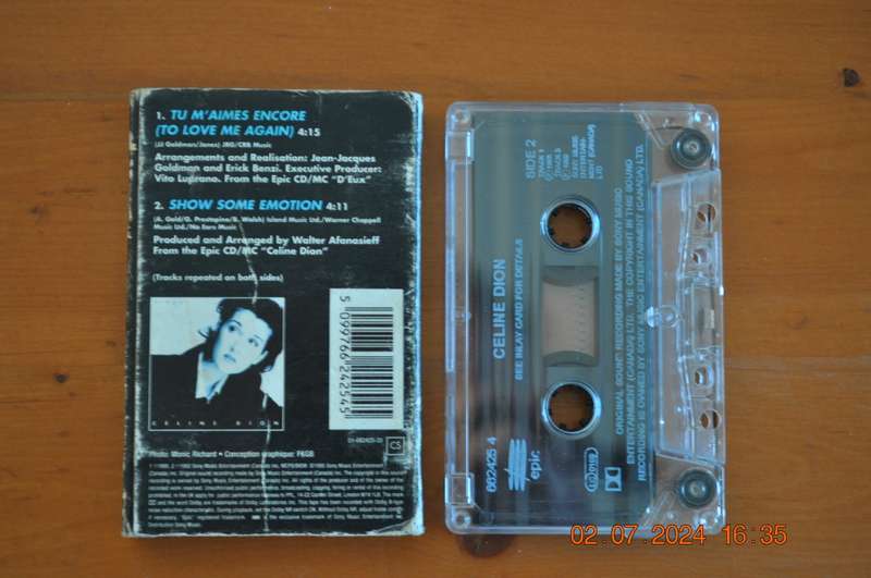 Celine Dion - Tu M`aimes Encore : To Love Me Again (Cassette)