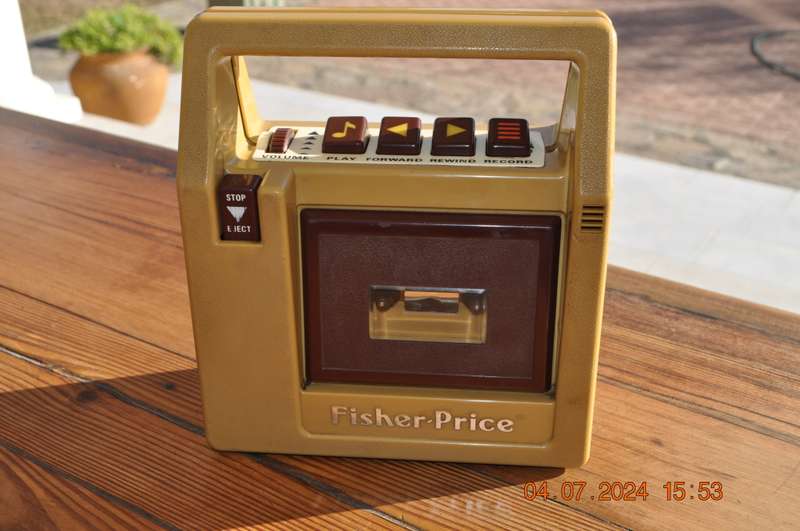 Vintage 1980s Fisher-Price Cassette Tape Player