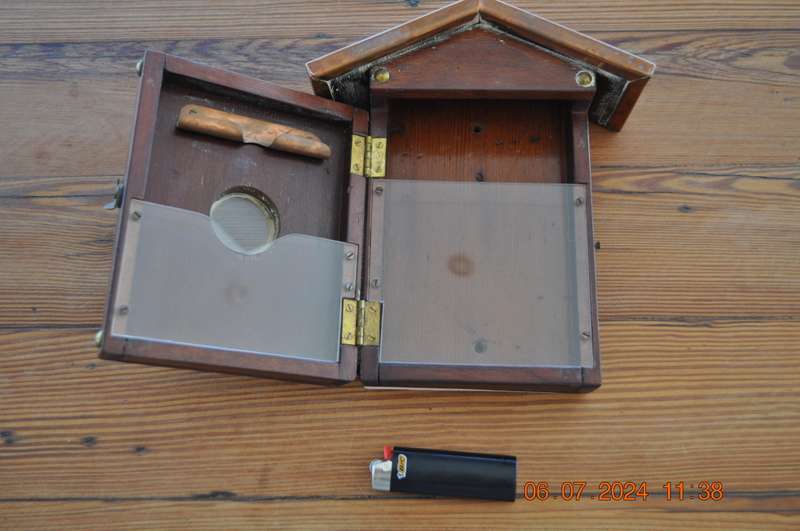 Vintage Copper Wood Door Letter Box