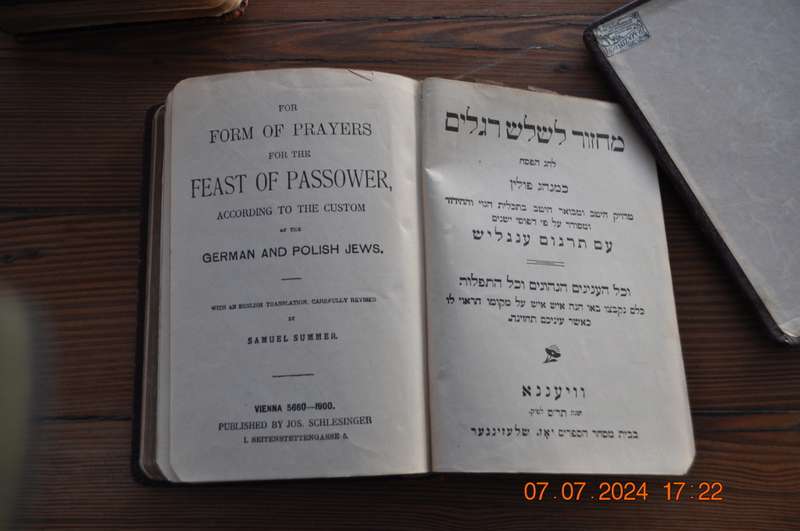 Vienna Form Of Prayers German And Polish Jews