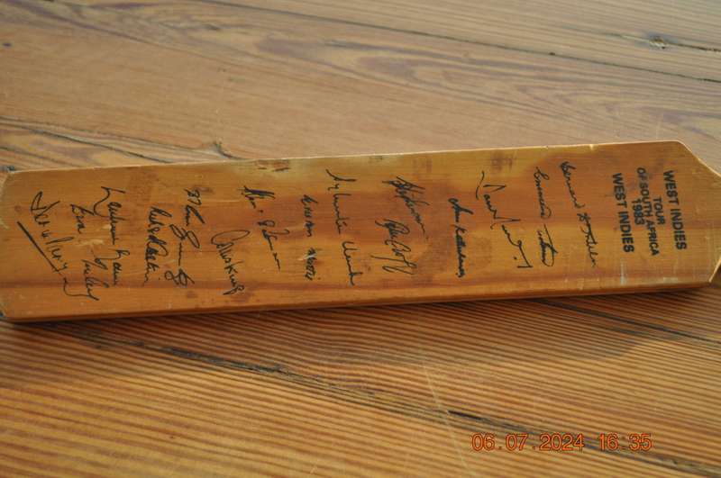 Vintage West Indies SA 1983 Mini Cricket Bat