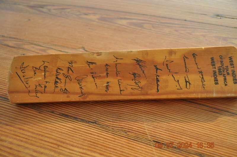 Vintage West Indies SA 1983 Mini Cricket Bat