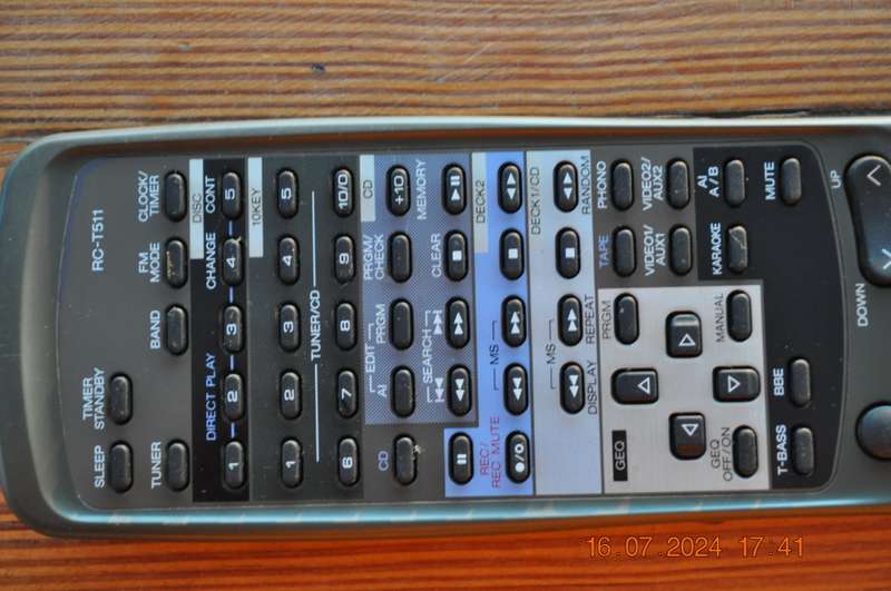 Original Aiwa Audio System Remote Control RC T511