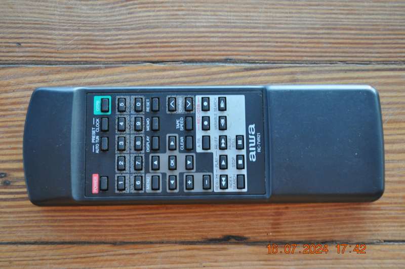 Original Aiwa VCR Remote Control RC 7VR21