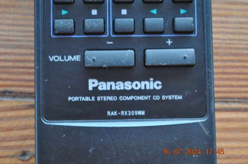 Original Panasonic Radio Remote RAK RX309WM