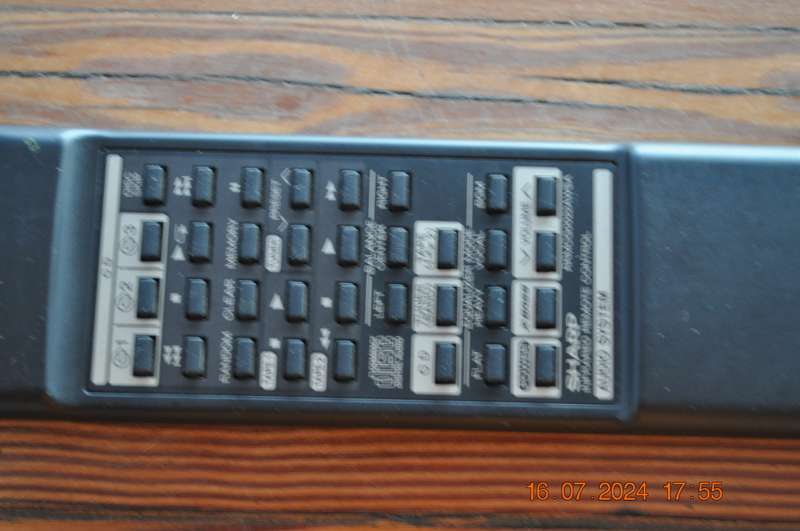 Original Sharp Audio System Remote Control