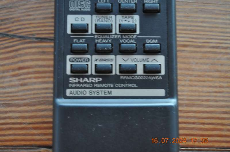 Original Sharp Audio System Remote Control
