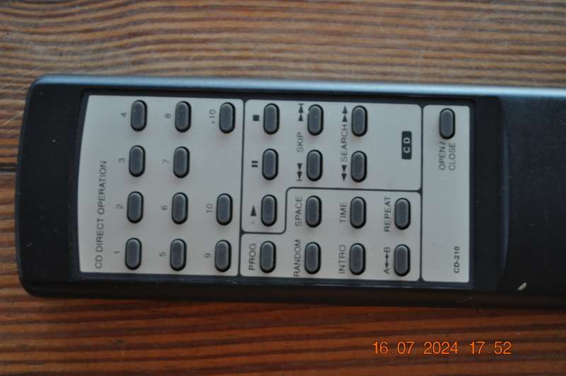 Original Sansui CD Player Remote Control