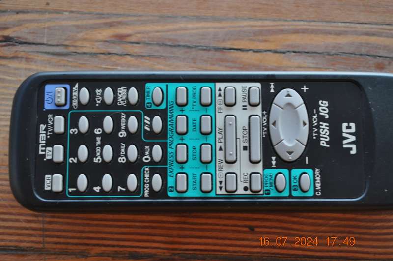 Original JVC Push Jog TV VCR Remote Control
