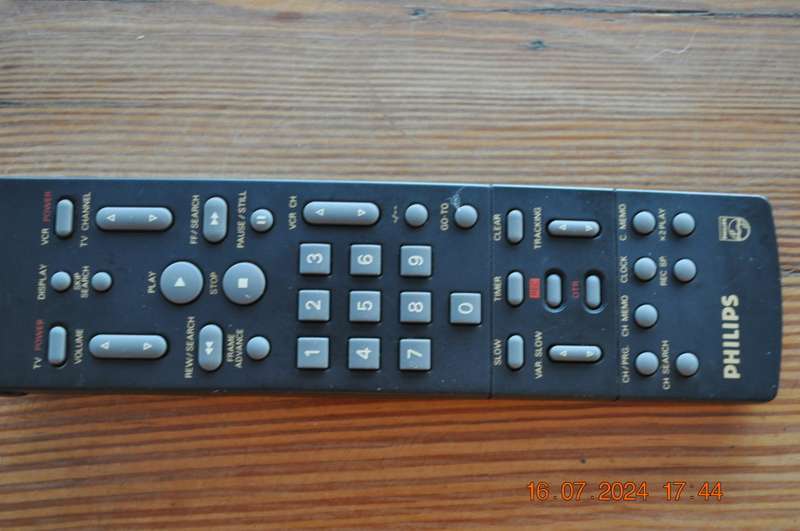 Original Philips TV VCR Remote Control