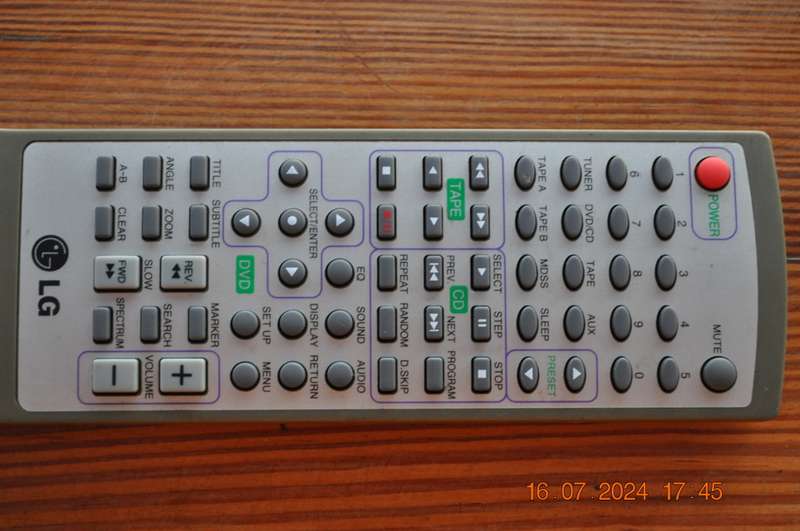 Original LG Audio Video Remote Control