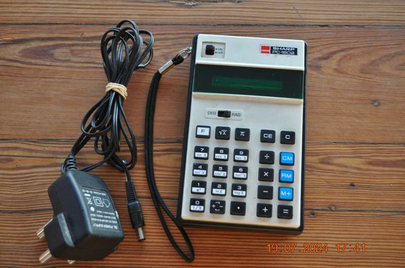 Vintage Sharp PC-1802 Calculator