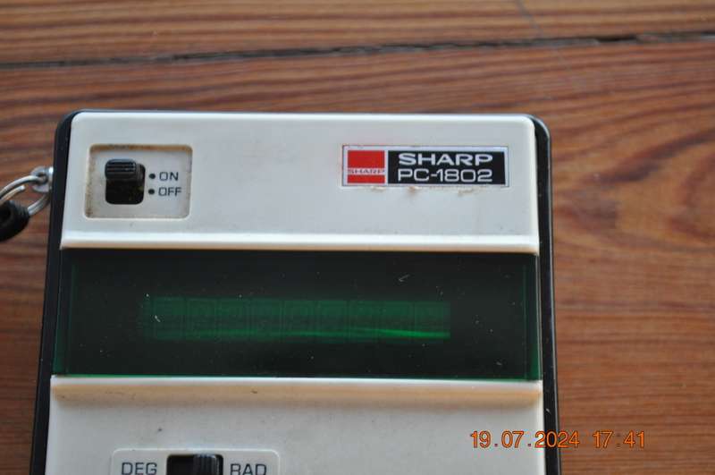 Vintage Sharp PC-1802 Calculator