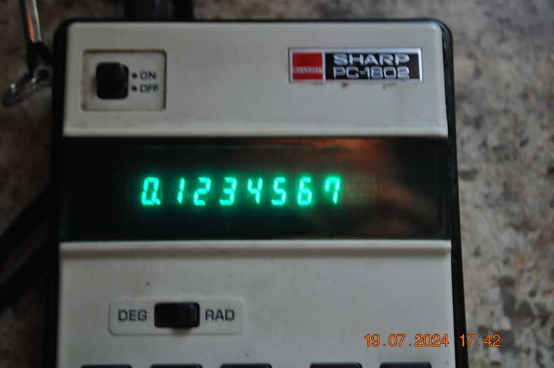 Vintage Sharp PC-1802 Calculator