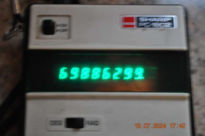 Vintage Sharp PC-1802 Calculator