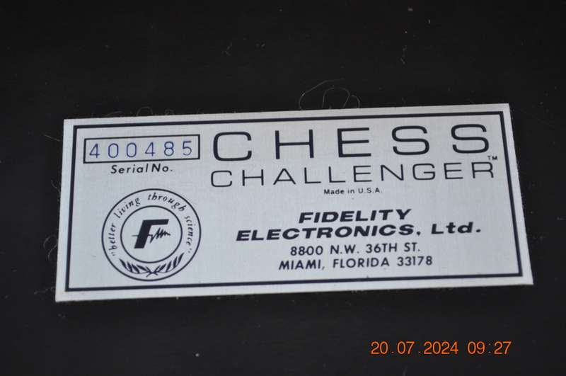 Vintage Chess Challenger Voice Fidelity Electronics