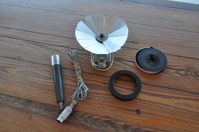 Vintage Camera Flash Microphone And Film Reel