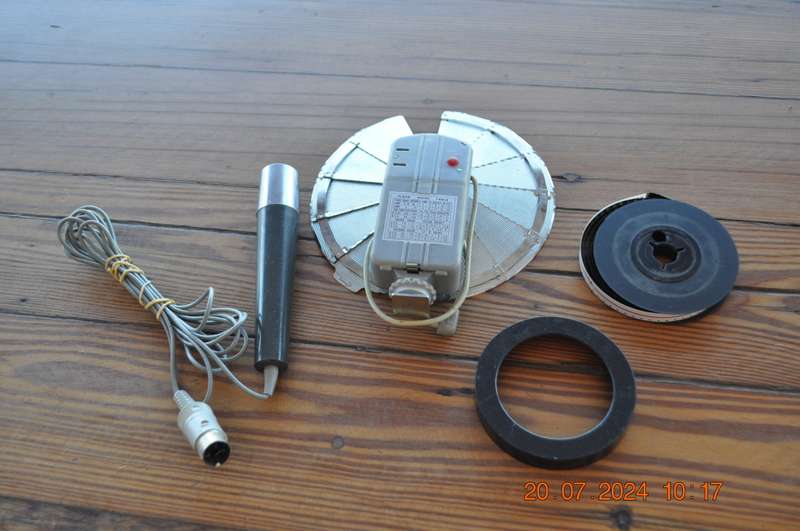 Vintage Camera Flash Microphone And Film Reel