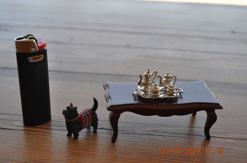 Dolls House Table With Extras