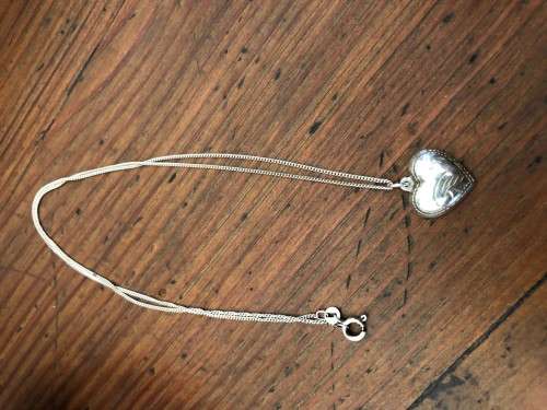 Silver Necklace With Heart Pendant