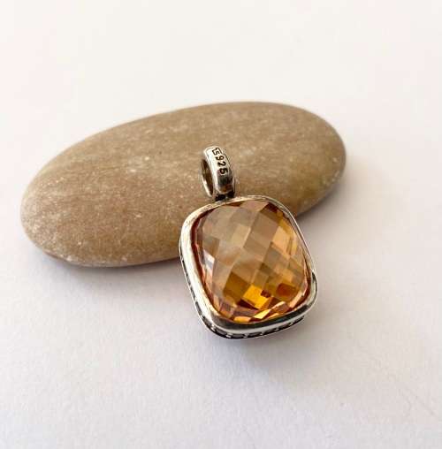 Set - Thomas Sabo Earrings, Pendant and Ring. Imperial Topaz Stones. All 925 Silver