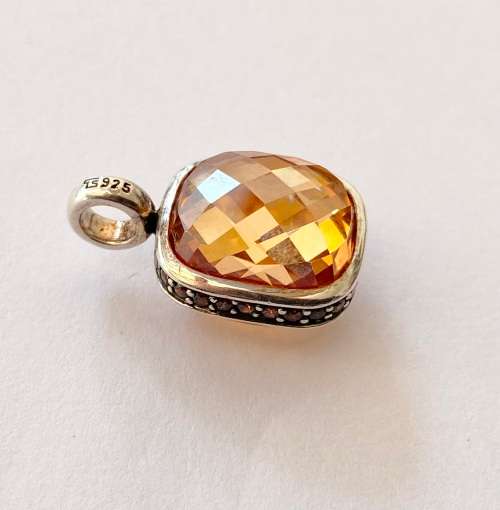 Set - Thomas Sabo Earrings, Pendant and Ring. Imperial Topaz Stones. All 925 Silver