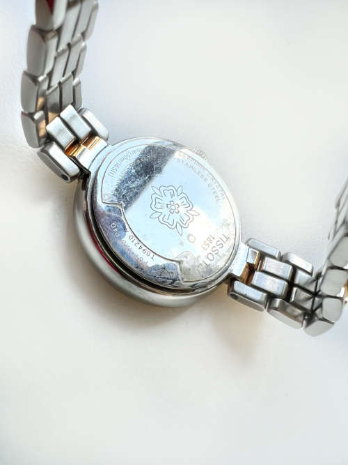 Watch - Tissot 1853 T094210 Flamingo Watch. Mother of Pearl Face. Silver & Gold Tone Strap ML1910