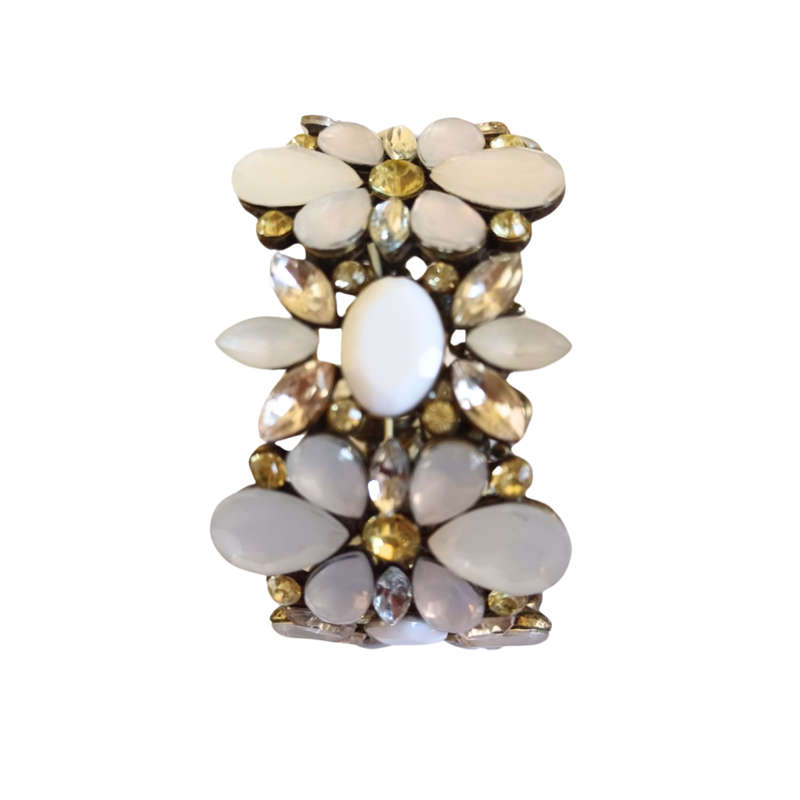 Bangle - Fashionable Bling and Floral Designed Cuff Bangle.