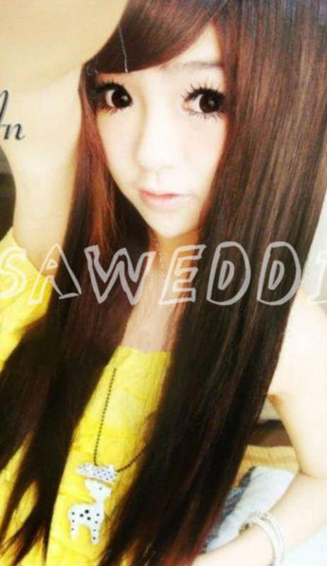 IN STOCK!100% Japanese Kanekalon Fiber Synthetic Full Long 75cm Straight Wigs-three different colors