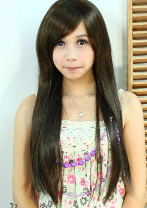 100% Japanese Kanekalon Fiber Synthetic Mona Straight Hair Wigs-Three Different Colors