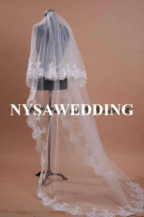 1 Layer Cathedral Length Wedding Veil