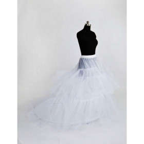 IN Stock!!Nylon A-Line Full Gown Chapel Train 3 Tier Slip Style/ Wedding Petticoats