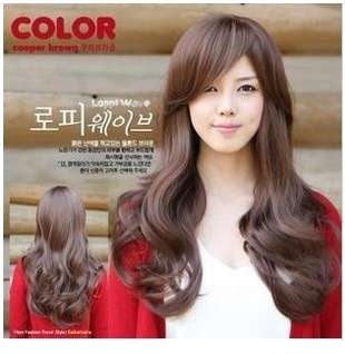 100% Japanese Kanekalon Fiber Women Wig Korean Style Big Curl Long Hair