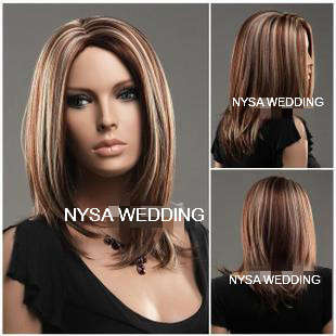 Europe Hotsale Good Quality 100% Japanese Kanekalon Fiber Synthetic Hair High-lighted Colors Wigs