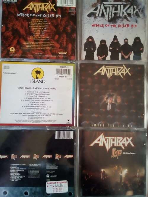 ANTHRAX : 6CD BUNDLE ( free shipping on purchases of R500 or more)