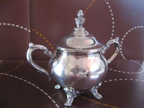 SILVER PLATED SUGAR BOWL