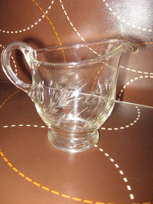 BEAUTIFUL CUT GLASS MILK JUG