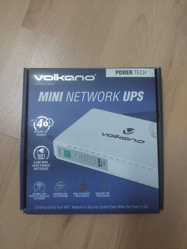 UPS - Volkano Mini UPS for Wi-Fi or CCTV with Multi-Output (like New)