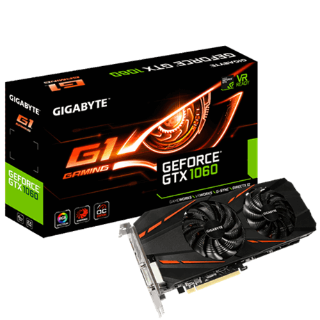 Gigabyte Windforce OC - GeForce GTX 1060 G1 Gaming 6G (rev. 2.0)