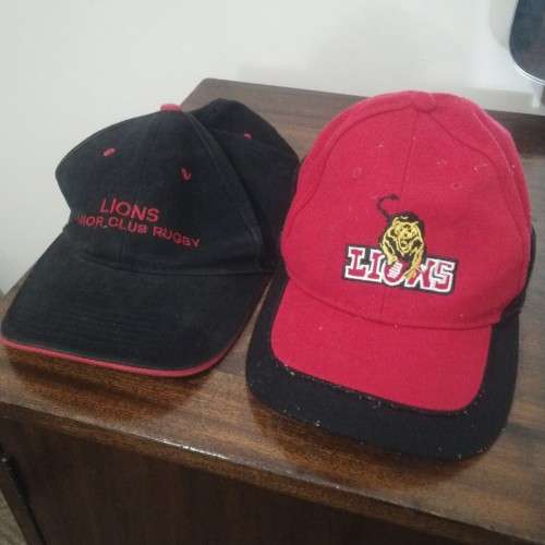 2 x  Lions Rugby Caps. Supporters and Junior Rugby Caps