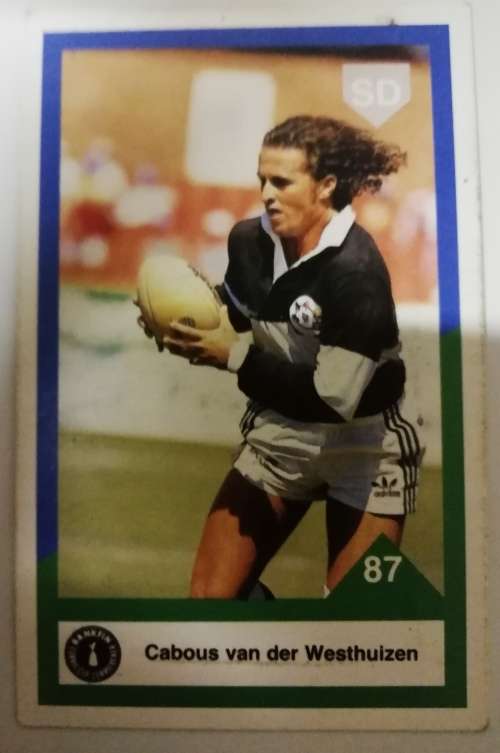 1992  Sports Deck Rugby Trading Cards : Cabous vd Westhuizen # 87