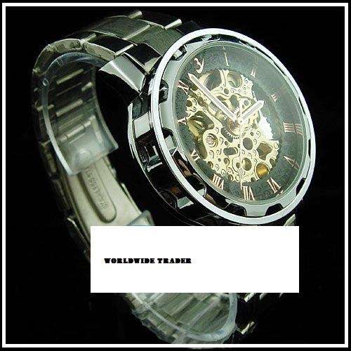 ***Mens Automatic Mechanical Skull Watches Stainless Steel***